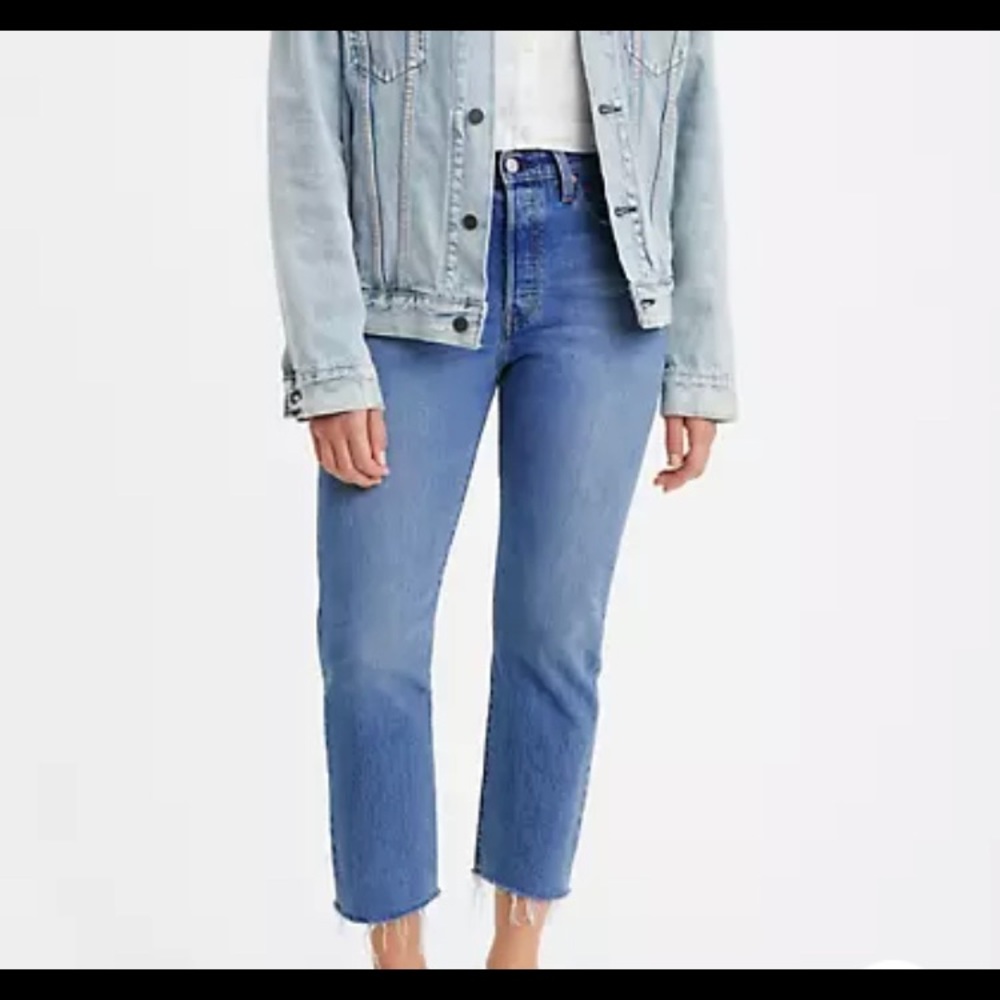 Levis 501 cropped denim